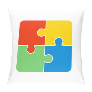 Personality  Colorful Jigsaw Puzzle Four Pieces Pillow Covers