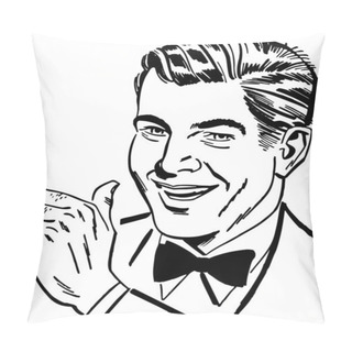 Personality  Man With Thumbs Up Pillow Covers