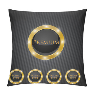 Personality  Vector Premium Quality Golden Labels Pillow Covers