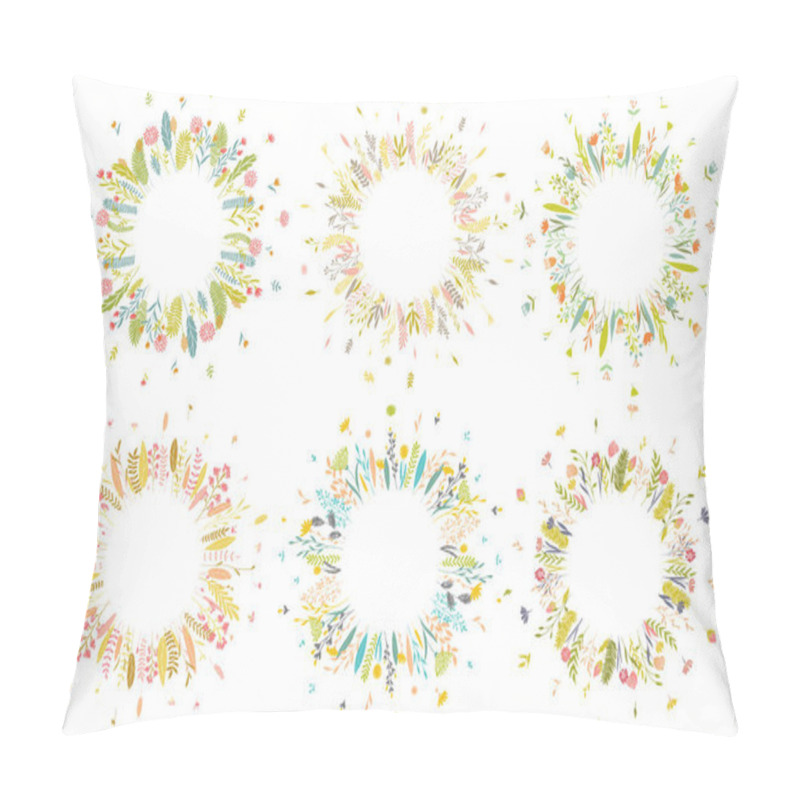 Personality  Floral round frames. pillow covers