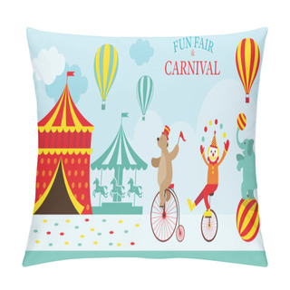 Personality  Circus Tent With Clown Show Pillow Covers