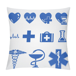 Personality  Medical Button Set Vector  Illustration  Pillow Covers