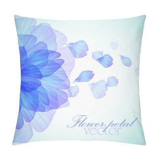 Personality  Floral Round Pattern With Blue Petals Pillow Covers