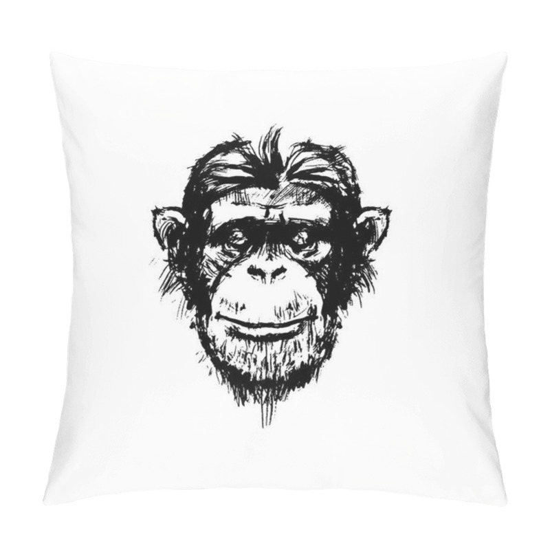 Personality  avatar vector hipster monkey illustration pillow covers