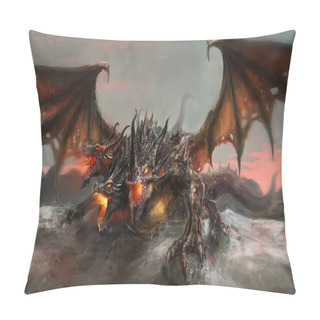 Personality  Three Headed Dragon Pillow Covers