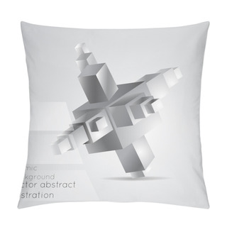 Personality  Abstract Geometric Background From Cubes. Pillow Covers