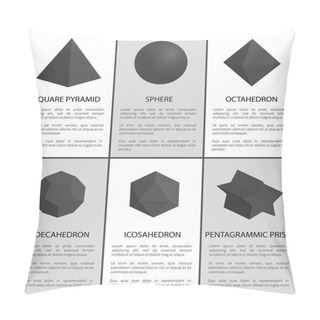 Personality  Sphere And Octahedron, Pentagrammic Prism Figures Pillow Covers