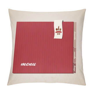 Personality  Restaurant Menu Design Card Pillow Covers