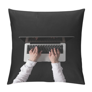 Personality  Woman Working On Laptop Pillow Covers