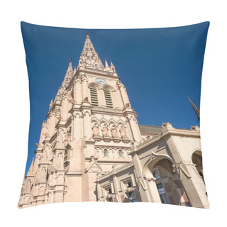 Personality  Lujan, Buenos Aires, Argentina, April 7, 2019: View Of Gothic Lujan Basilica Near Buenos Aires, Argentina Pillow Covers