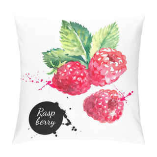 Personality  Hand Drawn Watercolor Painting Raspberries Pillow Covers