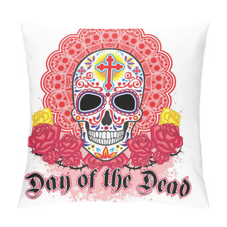 Personality  Holy Death, Day Of The Dead, Mexican Sugar Skull,vintage Design T Shirts Pillow Covers