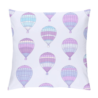 Personality  Vector Seamless Pattern With Colored Balloons On Pink Background. Childish Background For Papers, Textile, Cards Pillow Covers