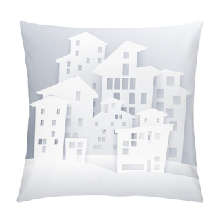 Personality  Cartoon White City Vector Pillow Covers