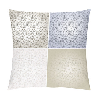 Personality  Set Of Seamless Vintage Floral Backgrounds Pillow Covers