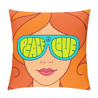 Personality  Beautiful Hippie Girl Pillow Covers