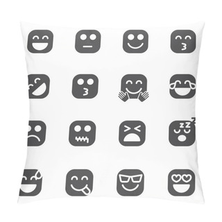 Personality  Emoji Vector Icons Set Pillow Covers