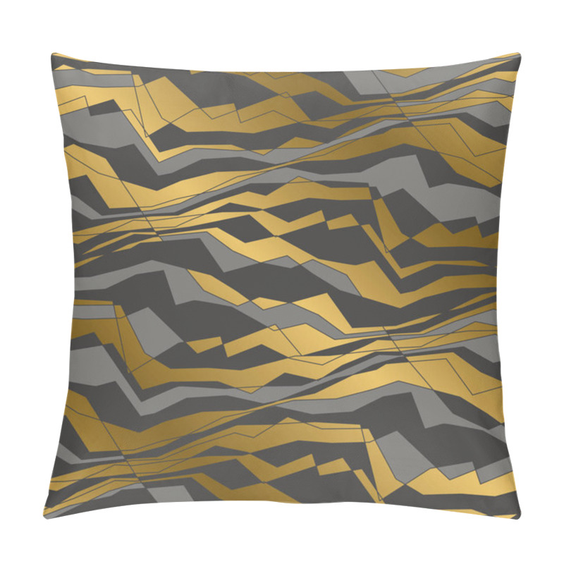 Personality  Angled lines and waves seamless pattern pillow covers