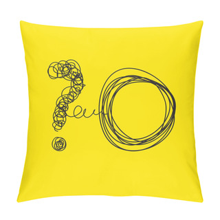 Personality  Complicated Question Is Unraveling, Tangle Tangled And Untangled. Abstract Metaphor, Concept Of Solving Problems In Business. Vector Illustration Pillow Covers