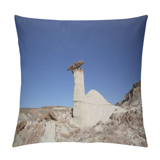 Personality  White Hoodoos, Chimney Rock, Chimney Rock Canyon,Rimrocks,White Valley, Grand Staircase Escalante National Monument, GSENM, Utah, USA Pillow Covers