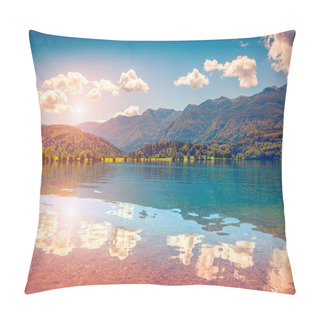 Personality  Colorful Summer Sunrise On Bohinj Lake Pillow Covers