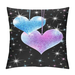 Personality  Sparkling Hearts Pillow Covers