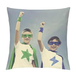 Personality  Kids In Costumes Superheroes Pillow Covers