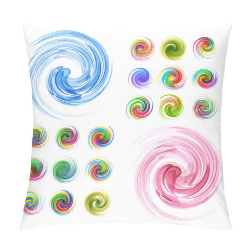 Personality  Colorful abstract icon set. pillow covers