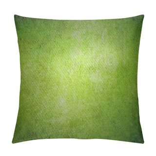 Personality  Abstract Green Background Or Paper With Bright Center Spotlight And Dark Border Frame With Grunge Background Texture. For Vintage Layout Design Of Light Colorful Graphic Art Pillow Covers