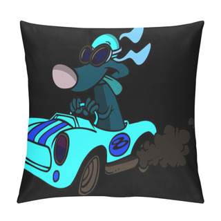 Personality  Cartoon Hot Rod Dog Pillow Covers