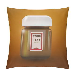 Personality  Illustration Of A Jar Of Peanut Butter Pillow Covers