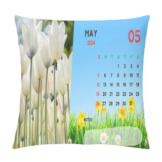 Personality  Calendar For  May 2024 Year Every Month Pillow Covers