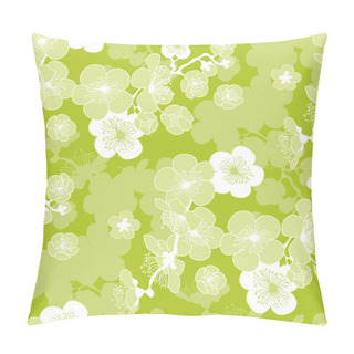 Personality  Sakura Spring Blooming Seamless Pattern.  Pillow Covers