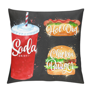 Personality  Soda Water Chalk Pillow Covers
