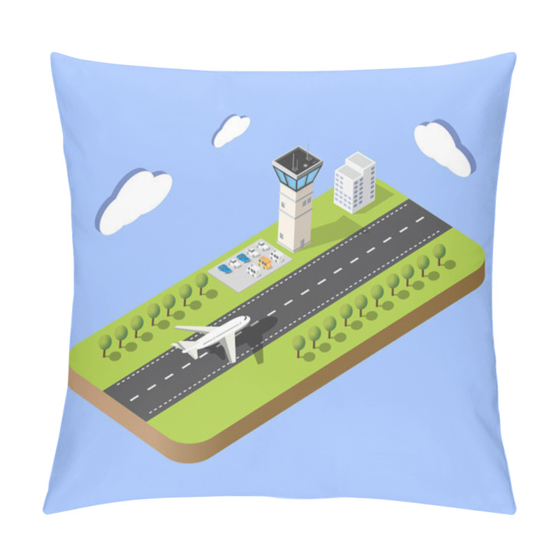 Personality  Isometric city airport pillow covers