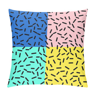 Personality  Retro Seamless Pattern In Memphis Style Design Pillow Covers