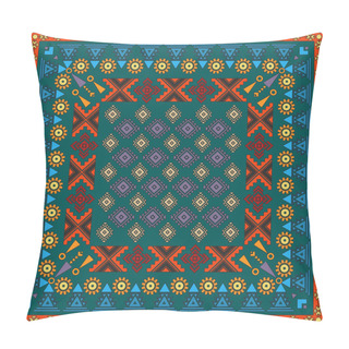Personality  Vintage Bandanna With Colorful Ornate Patterns Pillow Covers