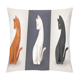Personality  Set Of Cats Pillow Covers