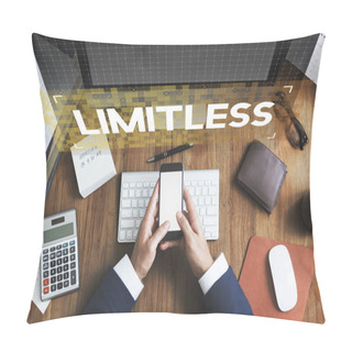 Personality  Businessman Using Smartphone Pillow Covers