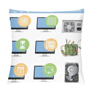 Personality  Vector Computer Icons Set 11 Pillow Covers