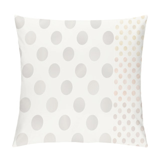 Personality  Seamless Polka Dots With Silver, Gold, Bronze Gradient Pillow Covers
