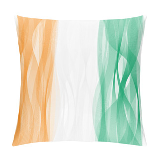 Personality  Wave Line Flag Of Ivory Coast Pillow Covers