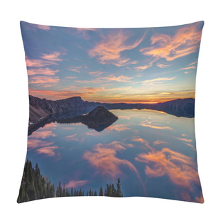 Personality  Volcanic Sunrise At Crater Lake Pillow Covers