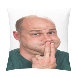 Personality  Man About To Vomit Pillow Covers