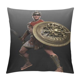 Personality  Fantasy Greek Or Roman Warrior Perseus With Medusa Sheild And Sword Pillow Covers