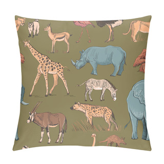 Personality  Seamless Animal Planet Pattern Pillow Covers
