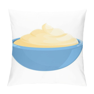 Personality  Sour Bowl Icon Cartoon Vector. Milk Product Pillow Covers