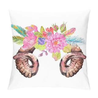 Personality  Watercolor Beautiful Floral Design Pillow Covers