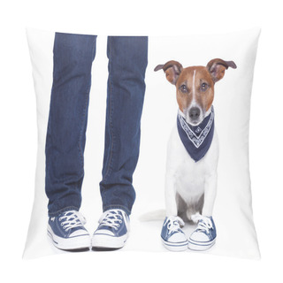 Personality  Dog Owner And Dog Pillow Covers