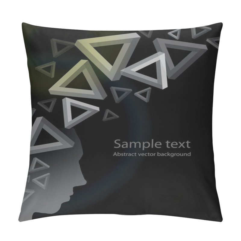 Personality  Abstract geometric background. Vector illustration. pillow covers